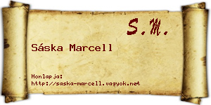 Sáska Marcell névjegykártya