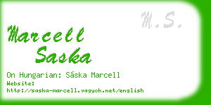 marcell saska business card