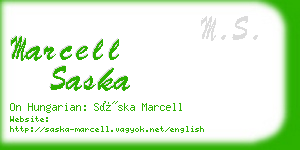 marcell saska business card